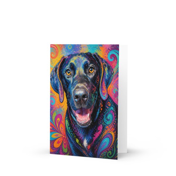 Greeting cards with a painted black cat